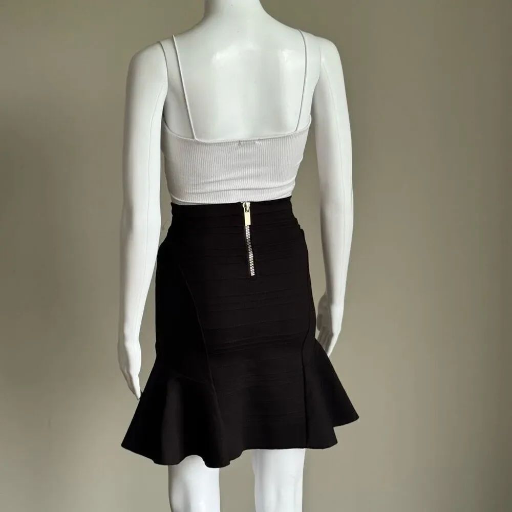 MAJE Stretched Waist Flared Hem Skirt - Picture 5 of 8